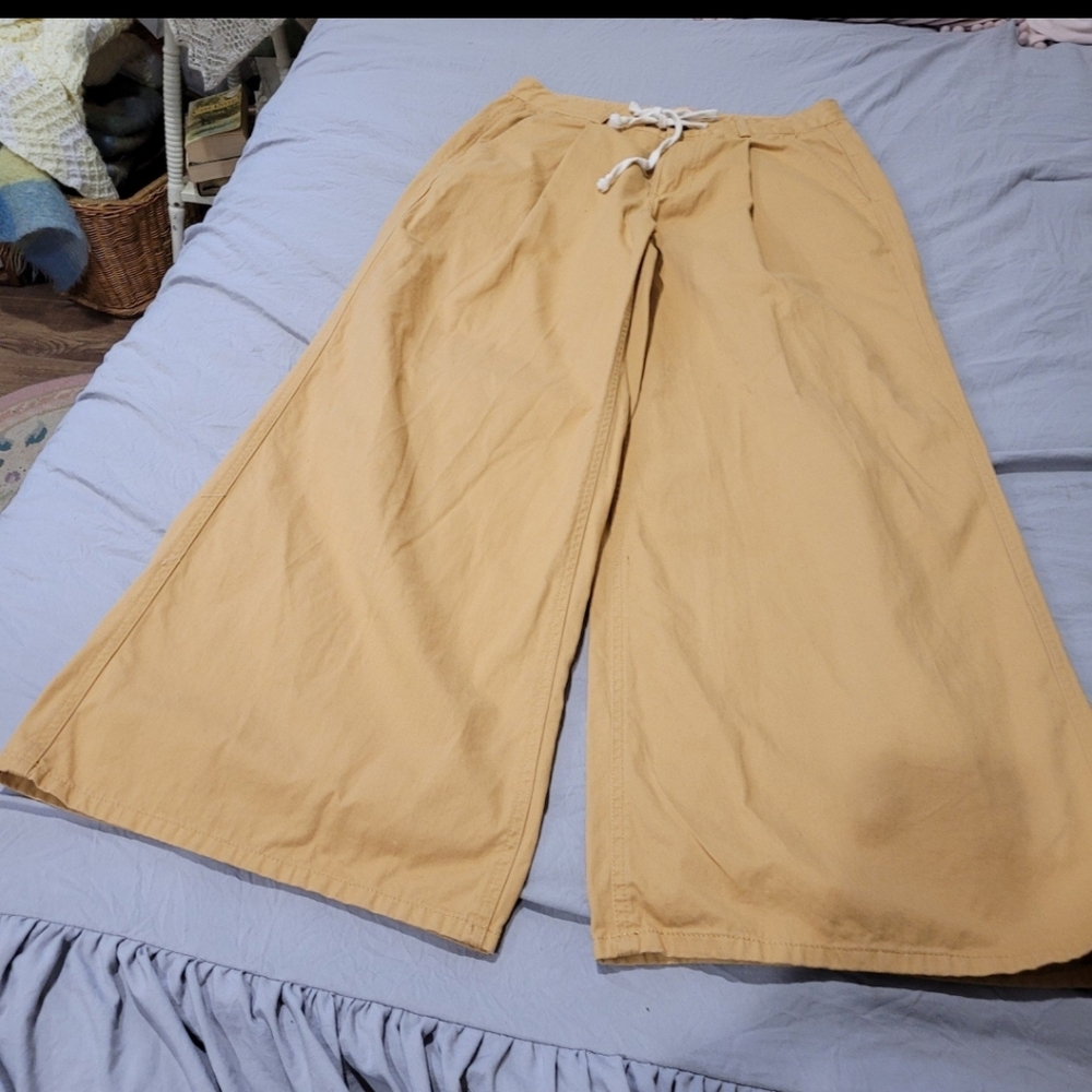 Urban Outfitters Laura Wide Leg Pleated Trouser Pants Women's SZ 6 Cotton casual - Picture 3 of 12